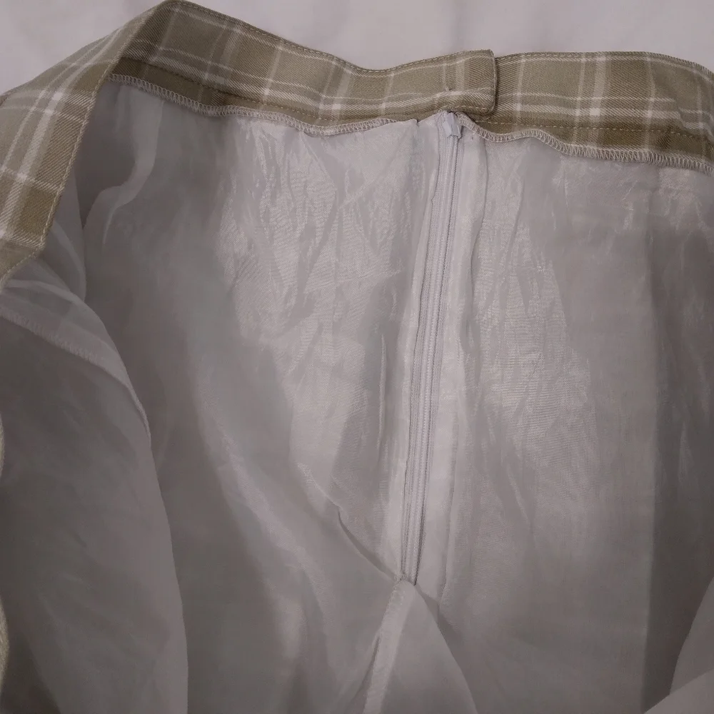 3X Green Plaid Skort